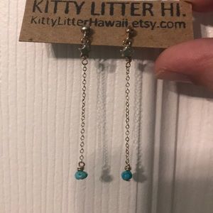 Star turquoise earrings